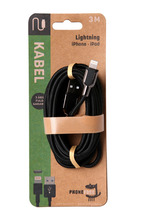 USB-A til lightning kabel - 3 meter